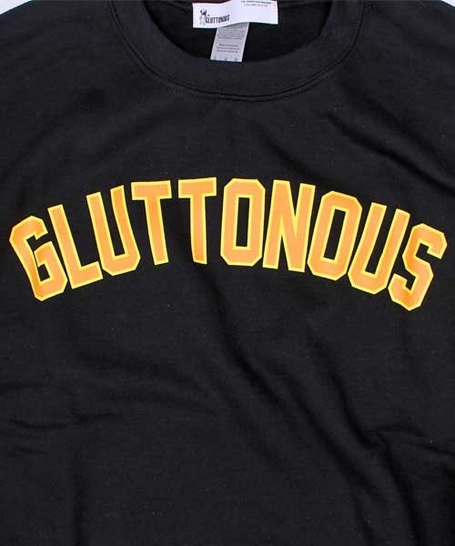 GLUTTONOUS(グルトン)の「【GLUTTONOUS/グルトン】ビックシルエット カレッジロゴトレーナー(スウェット・メンズ・ブラック/ホワイト/杢グレー・XL/L/M)」の16枚目の写真
