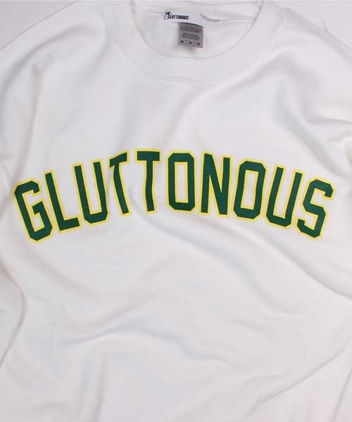 GLUTTONOUS(グルトン)の「【GLUTTONOUS/グルトン】ビックシルエット カレッジロゴトレーナー(スウェット・メンズ・ブラック/ホワイト/杢グレー・XL/L/M)」の17枚目の写真