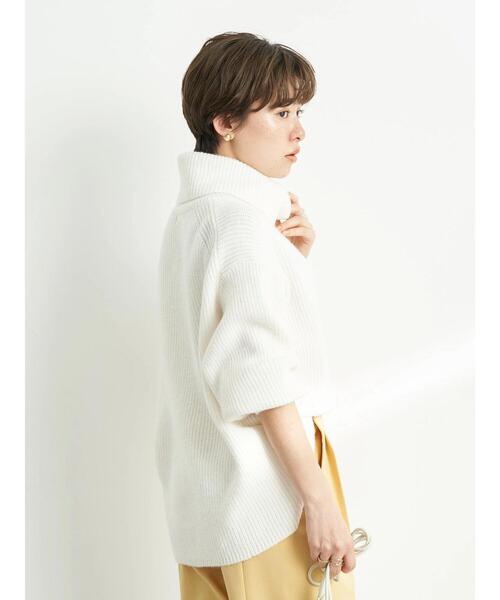 earth music&ecology(アースミュージックアンドエコロジー)の「畦タートルチュニック*(ニット/セーター・レディース・ブラック/オフホワイト/マスタード・FREE)」の7枚目の写真