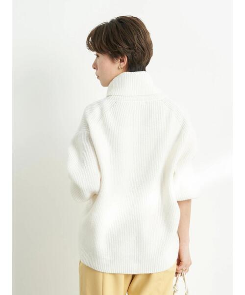 earth music&ecology(アースミュージックアンドエコロジー)の「畦タートルチュニック*(ニット/セーター・レディース・ブラック/オフホワイト/マスタード・FREE)」の8枚目の写真