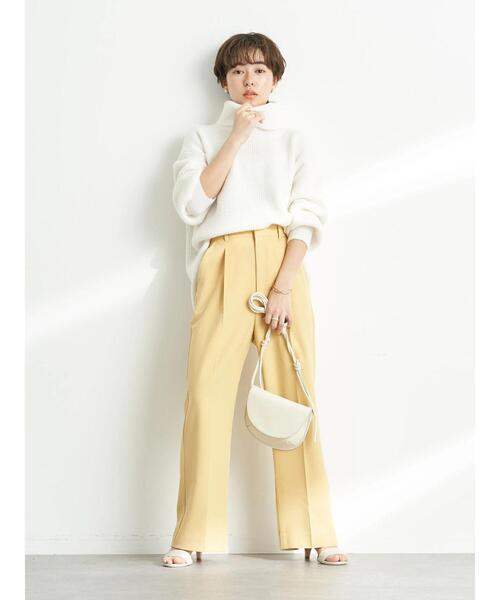 earth music&ecology(アースミュージックアンドエコロジー)の「畦タートルチュニック*(ニット/セーター・レディース・ブラック/オフホワイト/マスタード・FREE)」の9枚目の写真