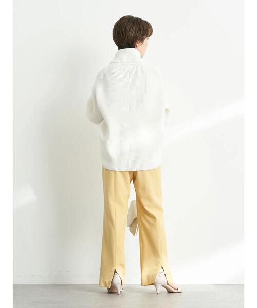 earth music&ecology(アースミュージックアンドエコロジー)の「畦タートルチュニック*(ニット/セーター・レディース・ブラック/オフホワイト/マスタード・FREE)」の11枚目の写真