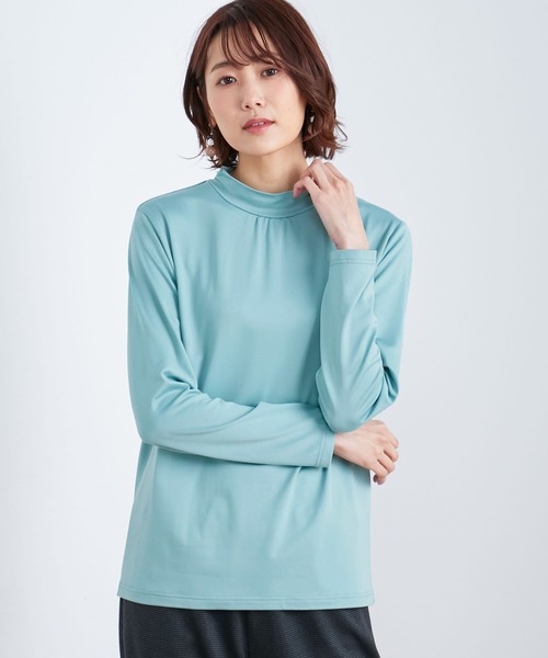 DECOY SINCE 1981(デコイシンスイチキュウハチイチ)の「裏起毛ハイネックプルオーバー(Tシャツ/カットソー・レディース・ピンク/ライトグリーン/ベージュ/ネイビー・L/M/LL)」の2枚目の写真