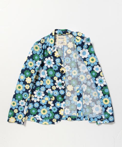 BEAMS BOY（ビームスボーイ）の「BEAMS BOY / フラワー 3ボタン ジャケット（テーラードジャケット・レディース・ホワイト/ネイビー・ONE SIZE）」の9枚目の写真