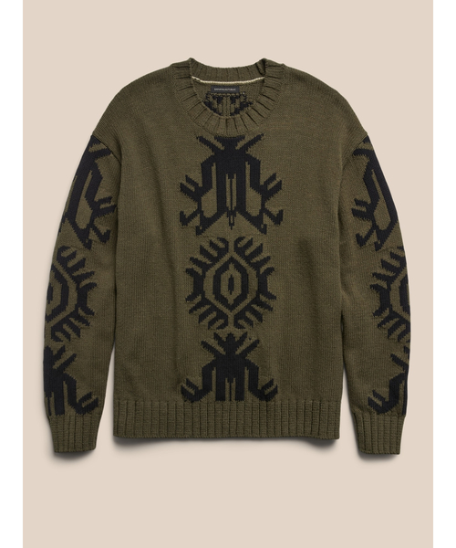 Banana Republic（バナナリパブリック）の「Br Archives コットン リネン インターシャ セーター（ニット/セーター・メンズ・ベージュ/グリーン・L/M/XL）」の12枚目の写真