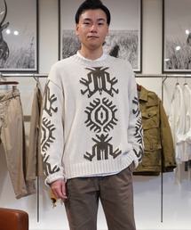 Br Archives コットン リネン インターシャ セーター