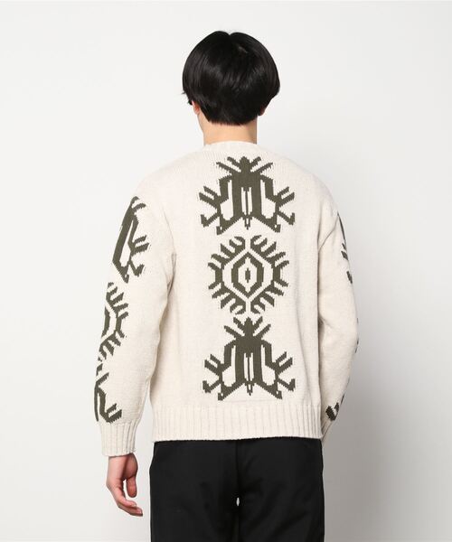 Banana Republic（バナナリパブリック）の「Br Archives コットン リネン インターシャ セーター（ニット/セーター・メンズ・ベージュ/グリーン・L/M/XL）」の6枚目の写真