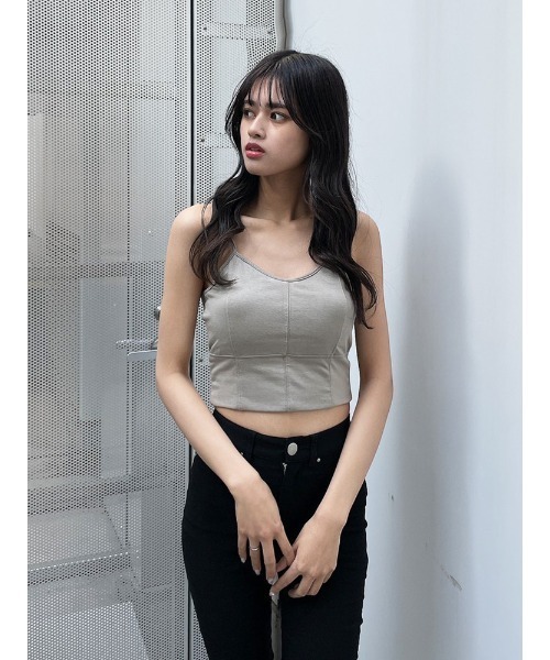 ENVYM（アンビー）の「カップインショートキャミソール（キャミソール・レディース・ホワイト/ブラック/ベージュ・FREE）」の3枚目の写真