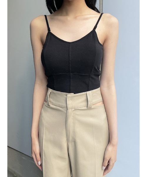 ENVYM（アンビー）の「カップインショートキャミソール（キャミソール・レディース・ホワイト/ブラック/ベージュ・FREE）」の7枚目の写真