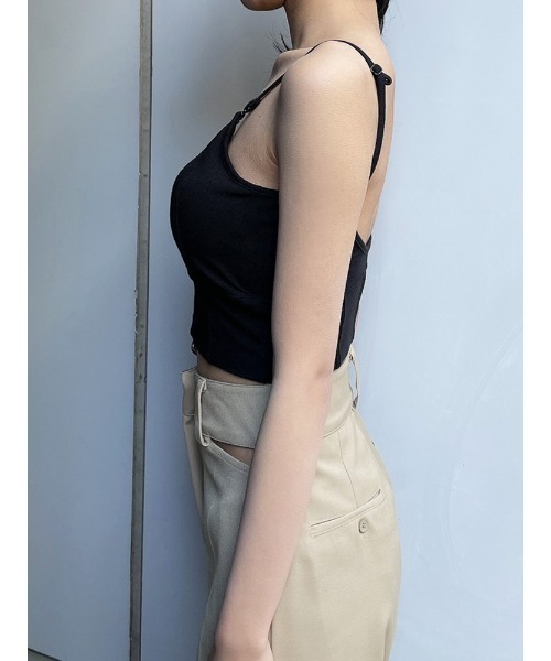 ENVYM（アンビー）の「カップインショートキャミソール（キャミソール・レディース・ホワイト/ブラック/ベージュ・FREE）」の8枚目の写真