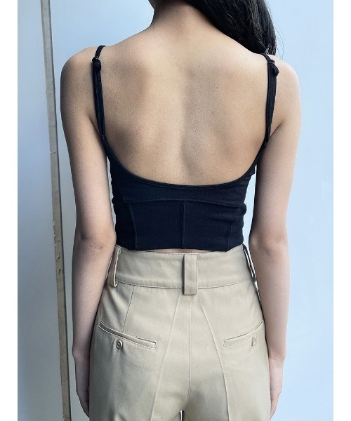 ENVYM（アンビー）の「カップインショートキャミソール（キャミソール・レディース・ホワイト/ブラック/ベージュ・FREE）」の9枚目の写真