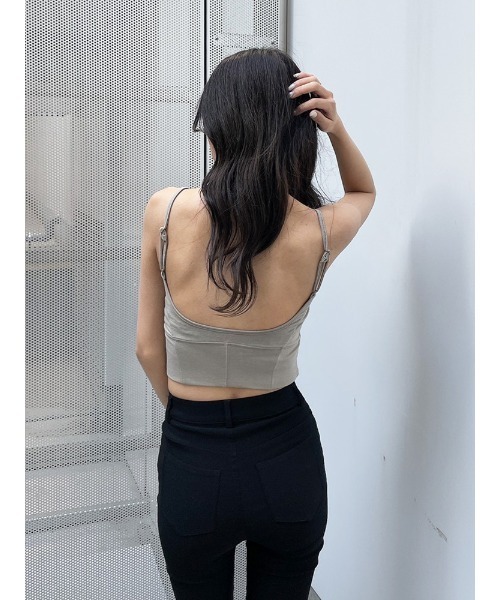 ENVYM（アンビー）の「カップインショートキャミソール（キャミソール・レディース・ホワイト/ブラック/ベージュ・FREE）」の17枚目の写真