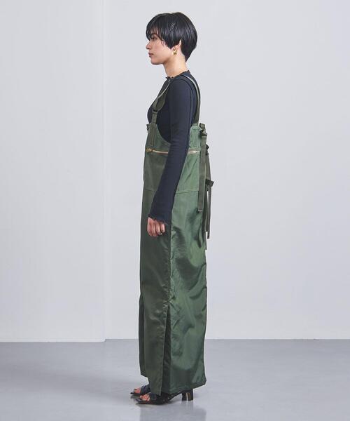 FILL THE BILL(フィルザビル)の「<FILL THE BILL(フィル ザ ビル)>バックリボン ジャンパースカート(ジャンパースカート・レディース・ブラック/オリーブ・1)」の4枚目の写真