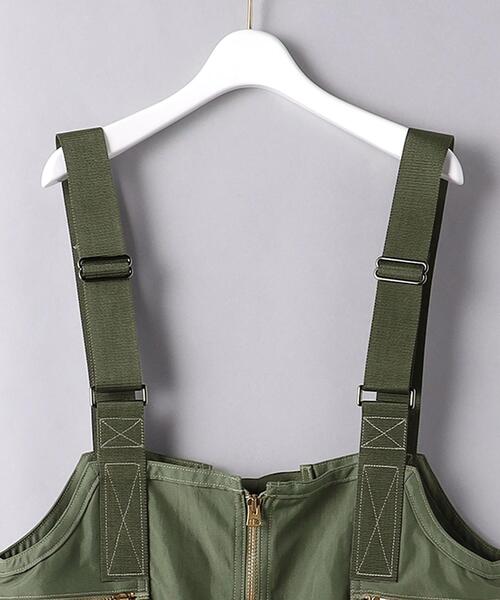 FILL THE BILL(フィルザビル)の「<FILL THE BILL(フィル ザ ビル)>バックリボン ジャンパースカート(ジャンパースカート・レディース・ブラック/オリーブ・1)」の10枚目の写真