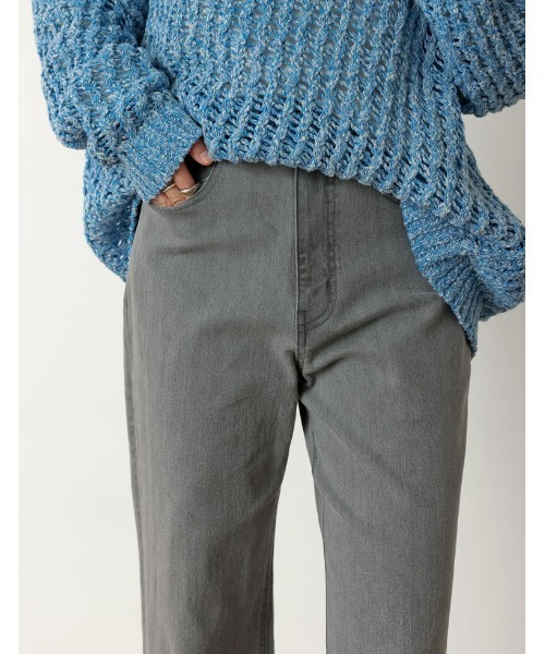 Re:EDIT（リエディ）の「ストレッチリサイクルロールアップデニム（デニムパンツ・レディース・グレー/ネイビー/ブルー・SHORT/LARGE/MEDIUM/TALL）」の6枚目の写真