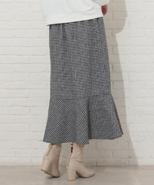 Cutie Blonde（キューティーブロンド）の「◆【S-L】チェック柄マーメイドスカート（スカート・レディース・ブラック系1/黄緑系2・01/02/03）」の18枚目の写真