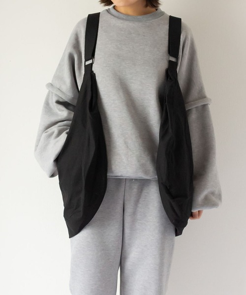 me+em select(ミームセレクト)の「【2way】ロゴ入りベストバック(ショルダーバッグ・メンズ・ブラック・FREE)」の11枚目の写真