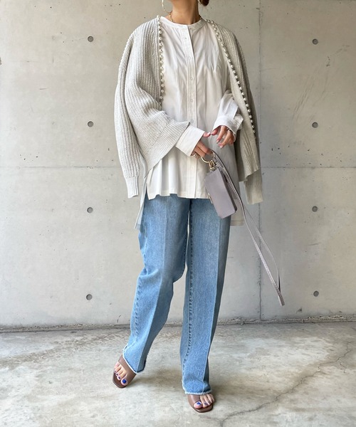 DouDou（ドゥドゥ）の「ショルダー切替ブラウス（シャツ/ブラウス・レディース・オフホワイト・FREE）」の2枚目の写真