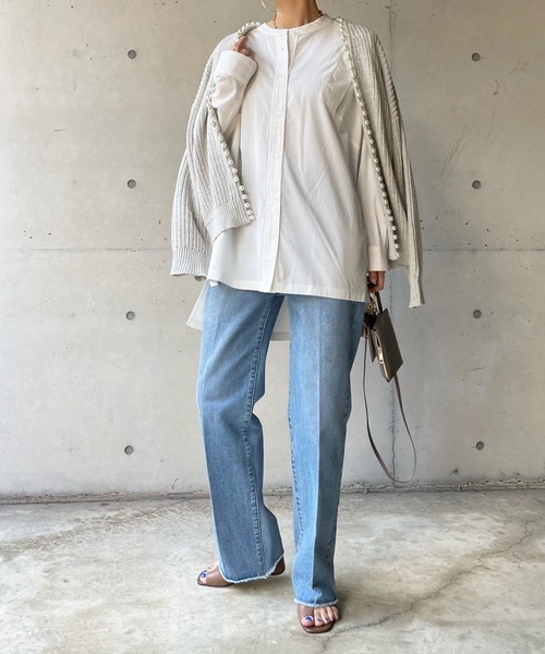 DouDou（ドゥドゥ）の「ショルダー切替ブラウス（シャツ/ブラウス・レディース・オフホワイト・FREE）」の8枚目の写真