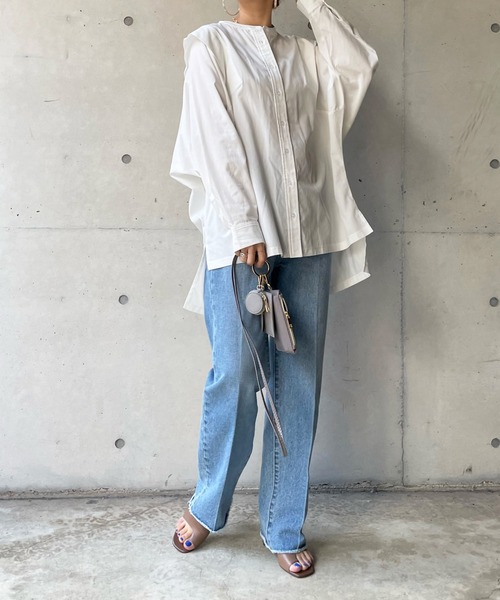 DouDou（ドゥドゥ）の「ショルダー切替ブラウス（シャツ/ブラウス・レディース・オフホワイト・FREE）」の21枚目の写真