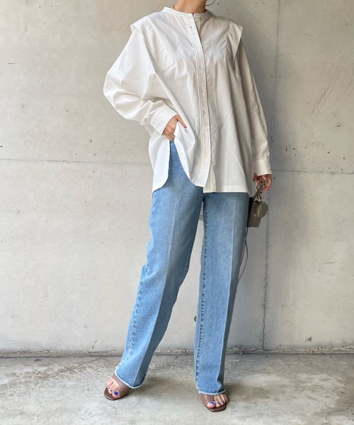 DouDou（ドゥドゥ）の「ショルダー切替ブラウス（シャツ/ブラウス・レディース・オフホワイト・FREE）」の12枚目の写真