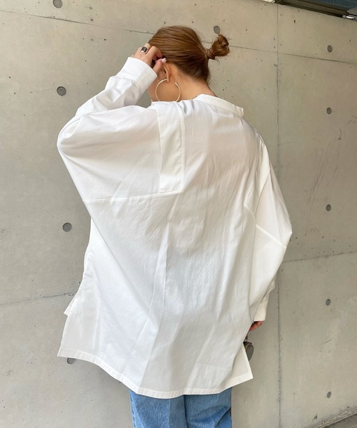 DouDou（ドゥドゥ）の「ショルダー切替ブラウス（シャツ/ブラウス・レディース・オフホワイト・FREE）」の9枚目の写真