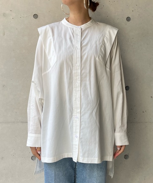 DouDou（ドゥドゥ）の「ショルダー切替ブラウス（シャツ/ブラウス・レディース・オフホワイト・FREE）」の13枚目の写真