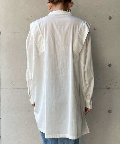 DouDou（ドゥドゥ）の「ショルダー切替ブラウス（シャツ/ブラウス・レディース・オフホワイト・FREE）」の10枚目の写真