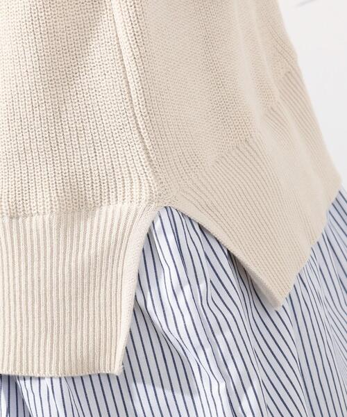 DRESKIP（ドレスキップ）の「◆ニットベストレイヤード風プルオーバー（Tシャツ/カットソー・レディース・グリーン/サンドベージュ/グレー/ブラック・03/02/04）」の11枚目の写真