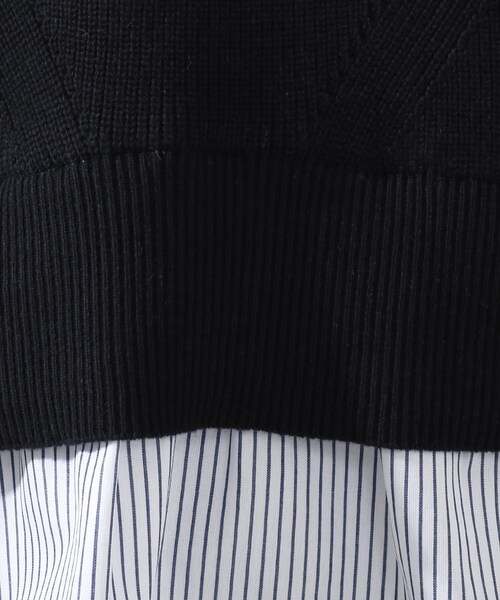 DRESKIP（ドレスキップ）の「◆ニットベストレイヤード風プルオーバー（Tシャツ/カットソー・レディース・グリーン/サンドベージュ/グレー/ブラック・03/02/04）」の15枚目の写真