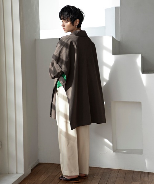 ReNorm(リノーム)の「ビックシルエット2WAYコート(ステンカラーコート・レディース・アイボリー/ベージュ/グレー・フリー)」の13枚目の写真