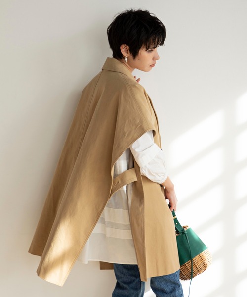 ReNorm(リノーム)の「ビックシルエット2WAYコート(ステンカラーコート・レディース・アイボリー/ベージュ/グレー・フリー)」の20枚目の写真