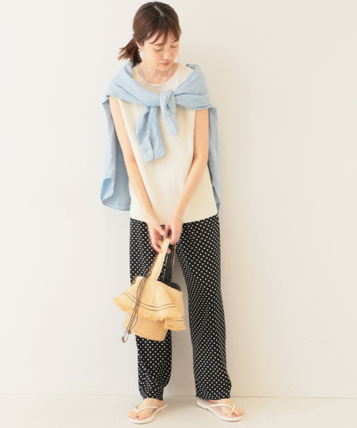 SLOBE IENA(スローブイエナ)の「ノースリーブリブニット◆(ニット/セーター・レディース・グレー/ナチュラル・FREE)」の8枚目の写真