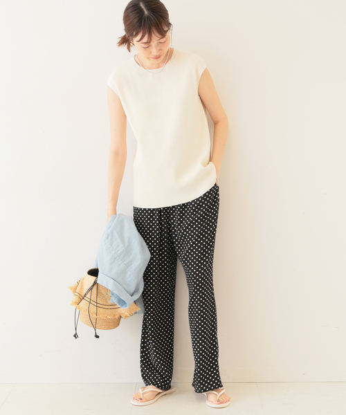 SLOBE IENA(スローブイエナ)の「ノースリーブリブニット◆(ニット/セーター・レディース・グレー/ナチュラル・FREE)」の11枚目の写真