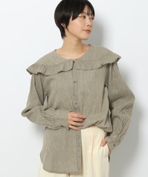 LAKOLE | ラッフルカラーデニムブラウス / 272739(シャツ/ブラウス)