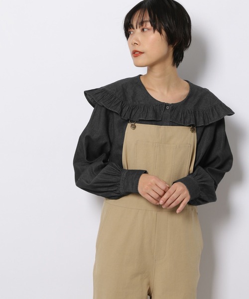 LAKOLE（ラコレ）の「ラッフルカラーデニムブラウス / 272739（シャツ/ブラウス・レディース・ブラック/グレー/クリアブルー・SMALL/MEDIUM）」の22枚目の写真