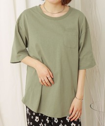 libelle more | USAコットン ポケット付きビッグTシャツ(Tシャツ/カットソー)
