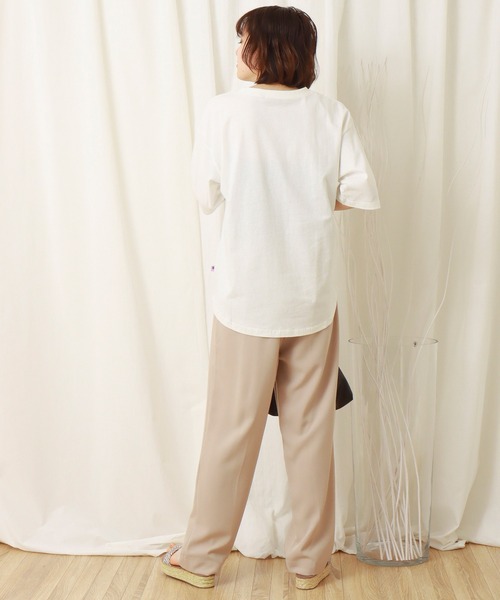 libelle more（リベル モア）の「USAコットン　ポケット付きビッグTシャツ（Tシャツ/カットソー・レディース・ブラック/オフホワイト/カーキ/サックスブルー/モカ/チャコール・M）」の17枚目の写真