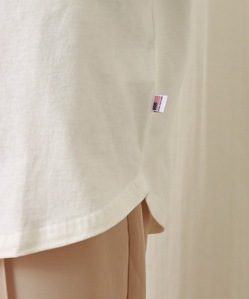 libelle more（リベル モア）の「USAコットン　ポケット付きビッグTシャツ（Tシャツ/カットソー・レディース・ブラック/オフホワイト/カーキ/サックスブルー/モカ/チャコール・M）」の18枚目の写真