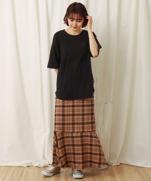 libelle more（リベル モア）の「USAコットン　ポケット付きビッグTシャツ（Tシャツ/カットソー・レディース・ブラック/オフホワイト/カーキ/サックスブルー/モカ/チャコール・M）」の13枚目の写真