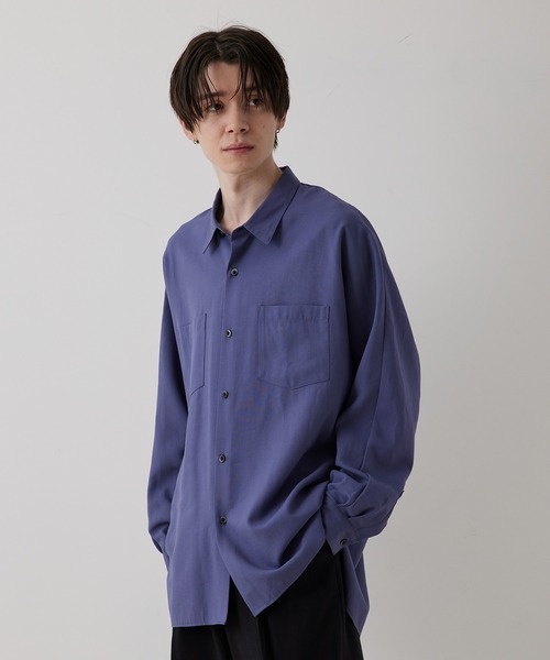 JUNRED（ジュンレッド）の「ドレープテクスチャードルマンビッグシャツ（シャツ/ブラウス・メンズ・ライトグレー/ブラック/ブルー系その他4・S/M/L）」の12枚目の写真