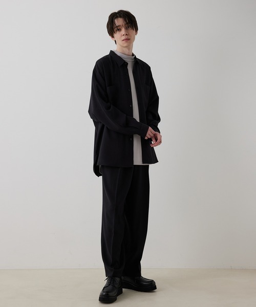 JUNRED（ジュンレッド）の「ドレープテクスチャードルマンビッグシャツ（シャツ/ブラウス・メンズ・ライトグレー/ブラック/ブルー系その他4・S/M/L）」の15枚目の写真