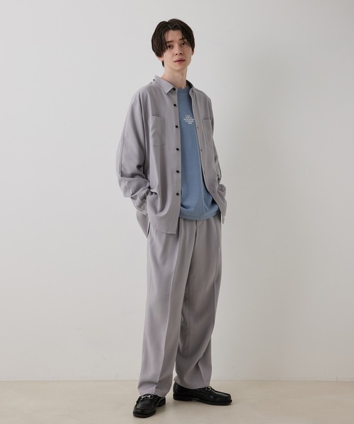 JUNRED（ジュンレッド）の「ドレープテクスチャードルマンビッグシャツ（シャツ/ブラウス・メンズ・ライトグレー/ブラック/ブルー系その他4・S/M/L）」の16枚目の写真