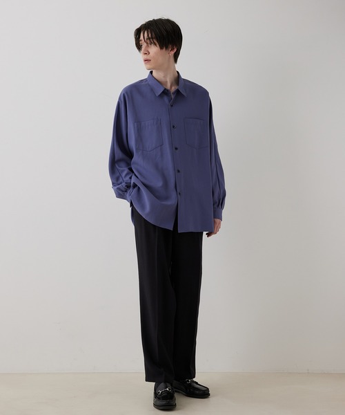 JUNRED（ジュンレッド）の「ドレープテクスチャードルマンビッグシャツ（シャツ/ブラウス・メンズ・ライトグレー/ブラック/ブルー系その他4・S/M/L）」の19枚目の写真