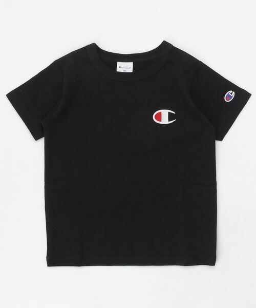 Champion（チャンピオン）の「チャンピオン  チャンピオン ミドルCロゴ刺繍Tシャツ_Champion SHORT SLEEVE T-SHIRT（Tシャツ/カットソー・キッズ・ブラック/ベージュ/ペールイエロー/ラベンダー/ホワイト/グリーン/ネイビー・120cm/140cm/150cm/110cm/100cm/160cm/130cm/90cm）」の3枚目の写真