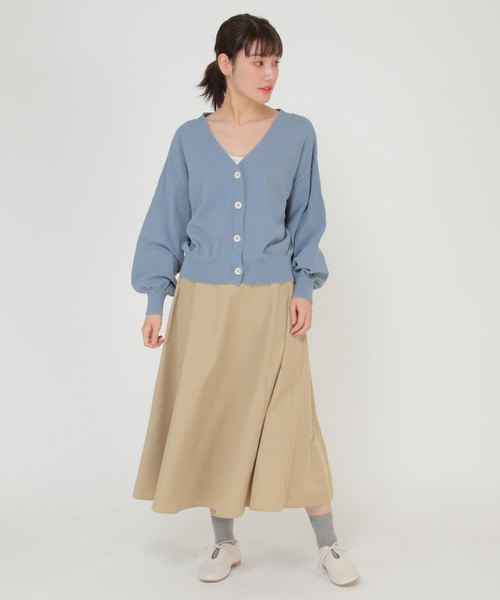 LBC（エルビーシー）の「コットンレーヨンショートカーディガン（カーディガン/ボレロ・レディース・ホワイト/チャコールグレー/グリーン・M）」の11枚目の写真