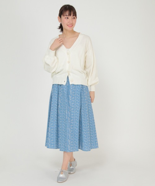 LBC（エルビーシー）の「コットンレーヨンショートカーディガン（カーディガン/ボレロ・レディース・ホワイト/チャコールグレー/グリーン・M）」の13枚目の写真