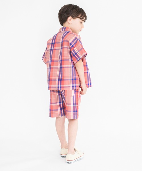 BRANSHES(ブランシェス)の「【ペア】爽やか素材チェックハーフパンツ(その他パンツ・キッズ・レッド/アイボリー・110/100/120/130/90/150/140)」の19枚目の写真