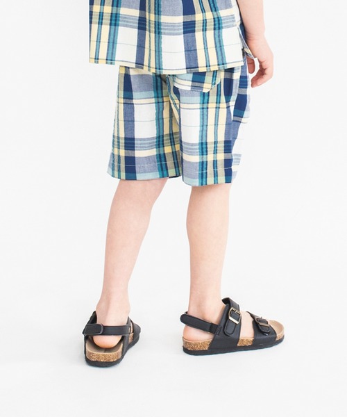 BRANSHES(ブランシェス)の「【ペア】爽やか素材チェックハーフパンツ(その他パンツ・キッズ・レッド/アイボリー・110/100/120/130/90/150/140)」の15枚目の写真