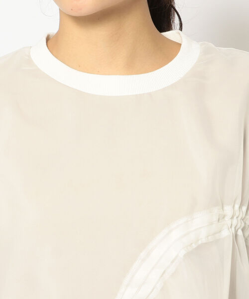 AULA AILA（アウラアイラ）の「AULA AILA/アウラアイラ/別注ドロストリング レイヤードTシャツ（Tシャツ/カットソー・レディース・ホワイト/ブラック・FREE）」の12枚目の写真